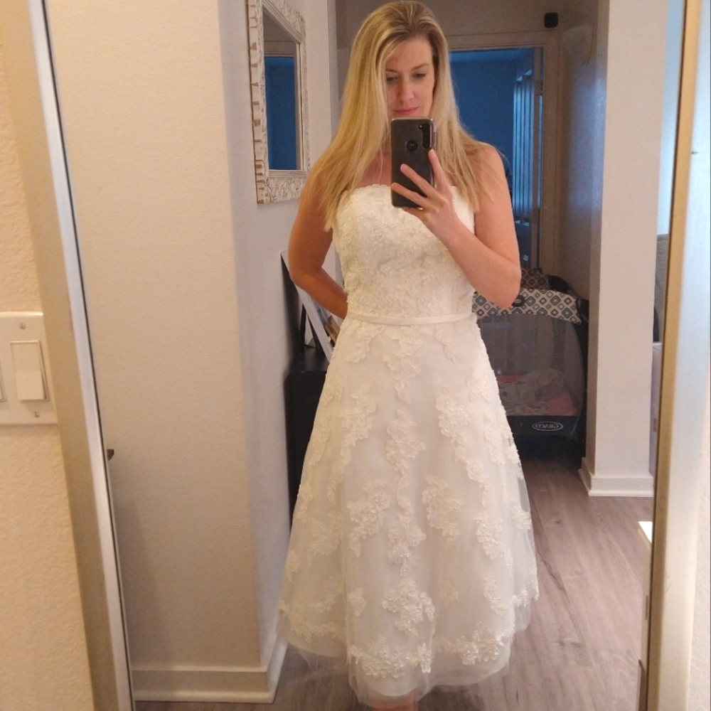 Galina cream wedding dress size 14